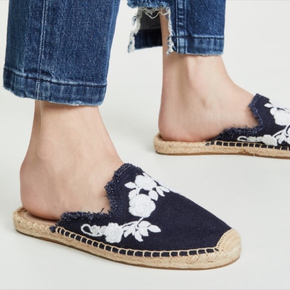 NIB Soludos Frayed Floral Espadrille Mules Size 8.5 - Picture 4 of 10
